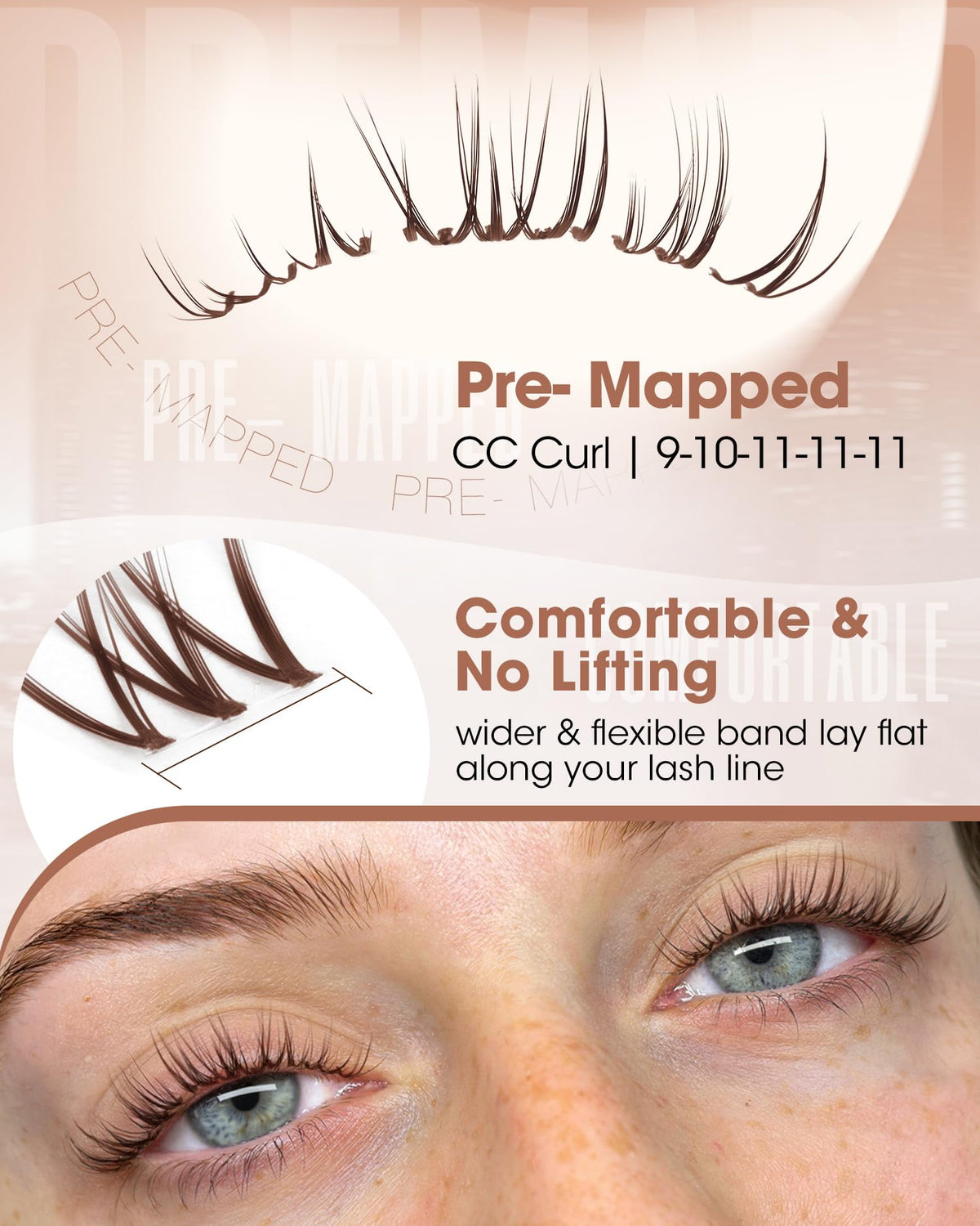Mavphnee pre-mapped 9-10-11mm layout, instant cat-eye shaping