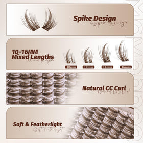 Mavphnee mixed lengths fanned out to show 10–16mm variety for custom styling
