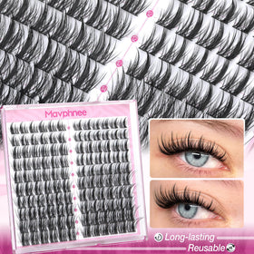 Mavphnee open pack displaying 120 faux mink clusters ready for use