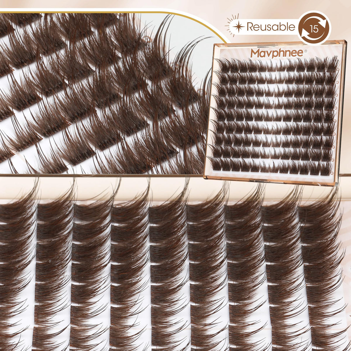 Mavphnee lashes in storage case ready for gentle removal and reuse convenience
