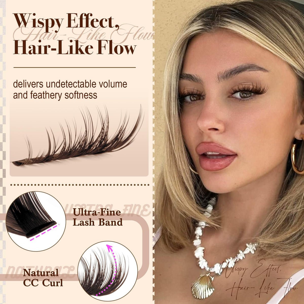 Mavphnee side profile of worn lashes enhancing eye definition comfortably