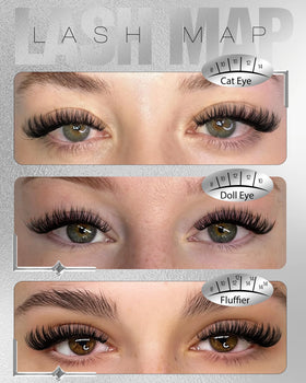 Mavphnee closeup of model wearing lashes with glasses for comfortable compatibility