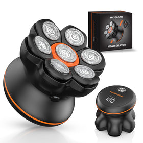 MAXGROOM front view showing ergonomic handle and controls for comfortable shaving