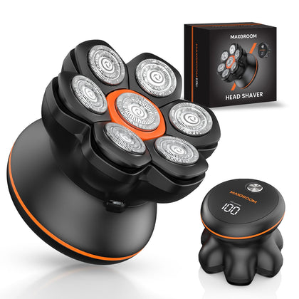 MAXGROOM front view showing ergonomic handle and controls for comfortable shaving