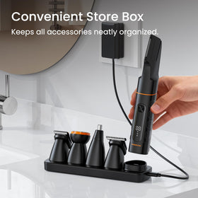 MAXGROOM nose and ear trimmer detail for safe, snag-free trim in tight spots