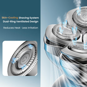 MAXGROOM shaver in shower demonstrating IPX6 waterproof use and wet shaving