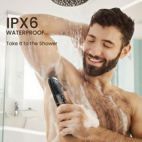 MAXGROOM T-shaped hair clipper with four guide combs for precise haircuts
