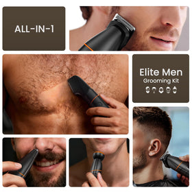 MAXGROOM close-up of V-shaped trimmer head demonstrating precision on contours