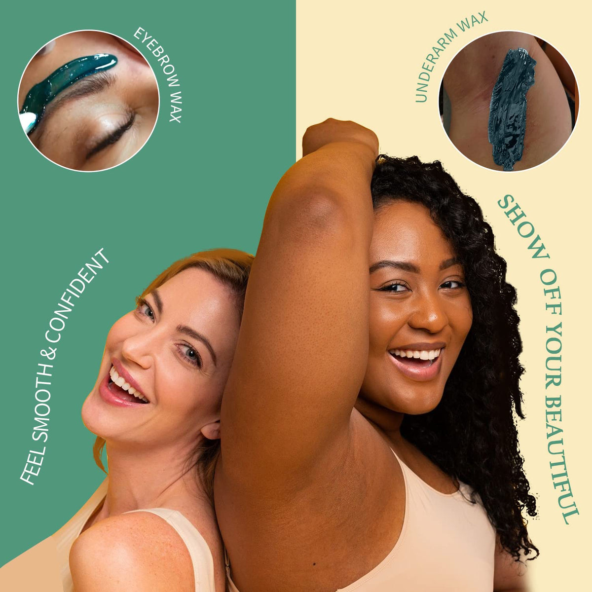 Maxpearl application on bikini area, brand showing effective coarse-hair removal