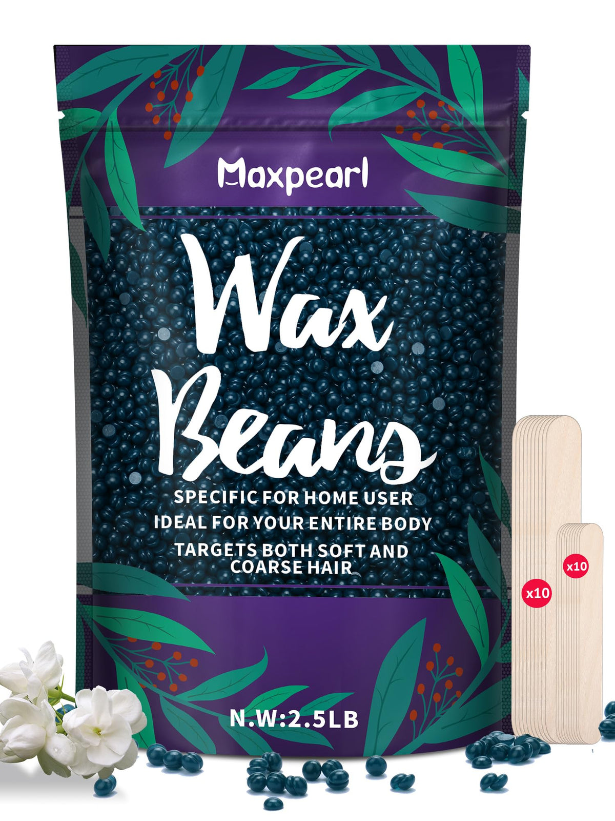 Maxpearl front packaging showing 2.5lb refill and brand benefit