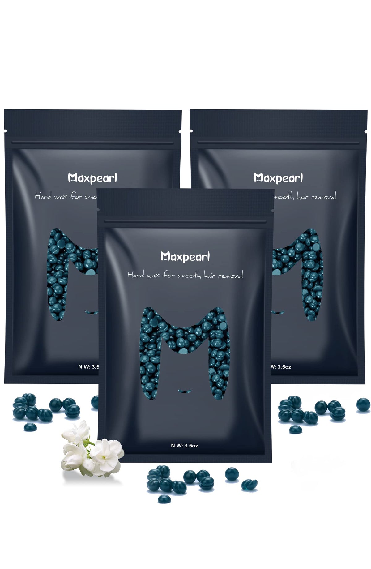 Maxpearl front packaging showing jar and label, clear product identity and benefit