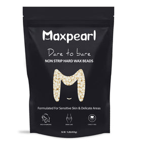 Maxpearl front pouch showing product and labeling, highlights safe facial use
