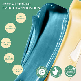 Maxpearl melted wax in warmer demonstrating ready-to-apply creamy texture