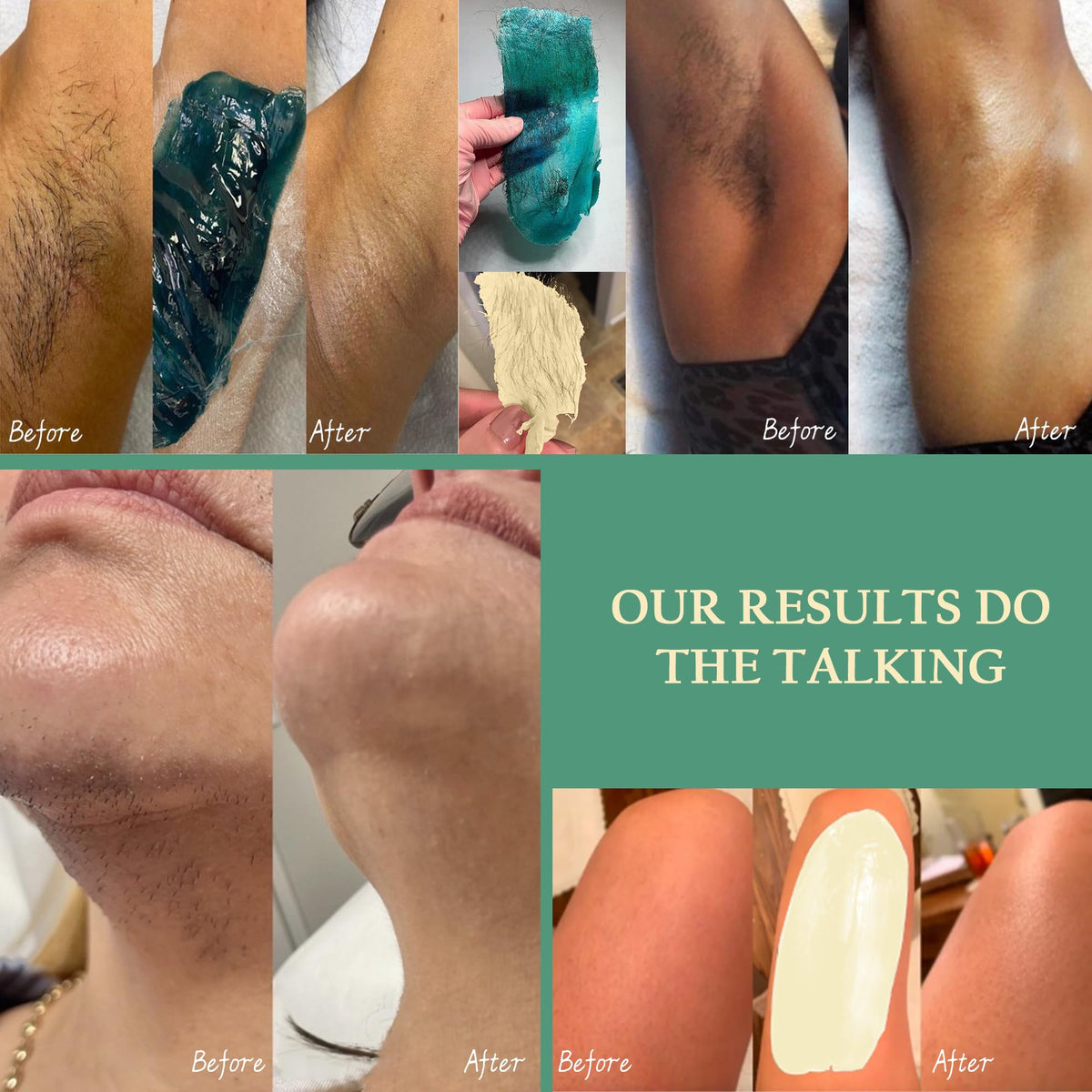 Maxpearl peeling wax off arm showing effective hair removal with less irritation