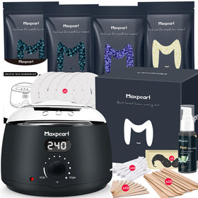 Maxpearl wax warmer front view showing compact digital unit and clean design for safe heating