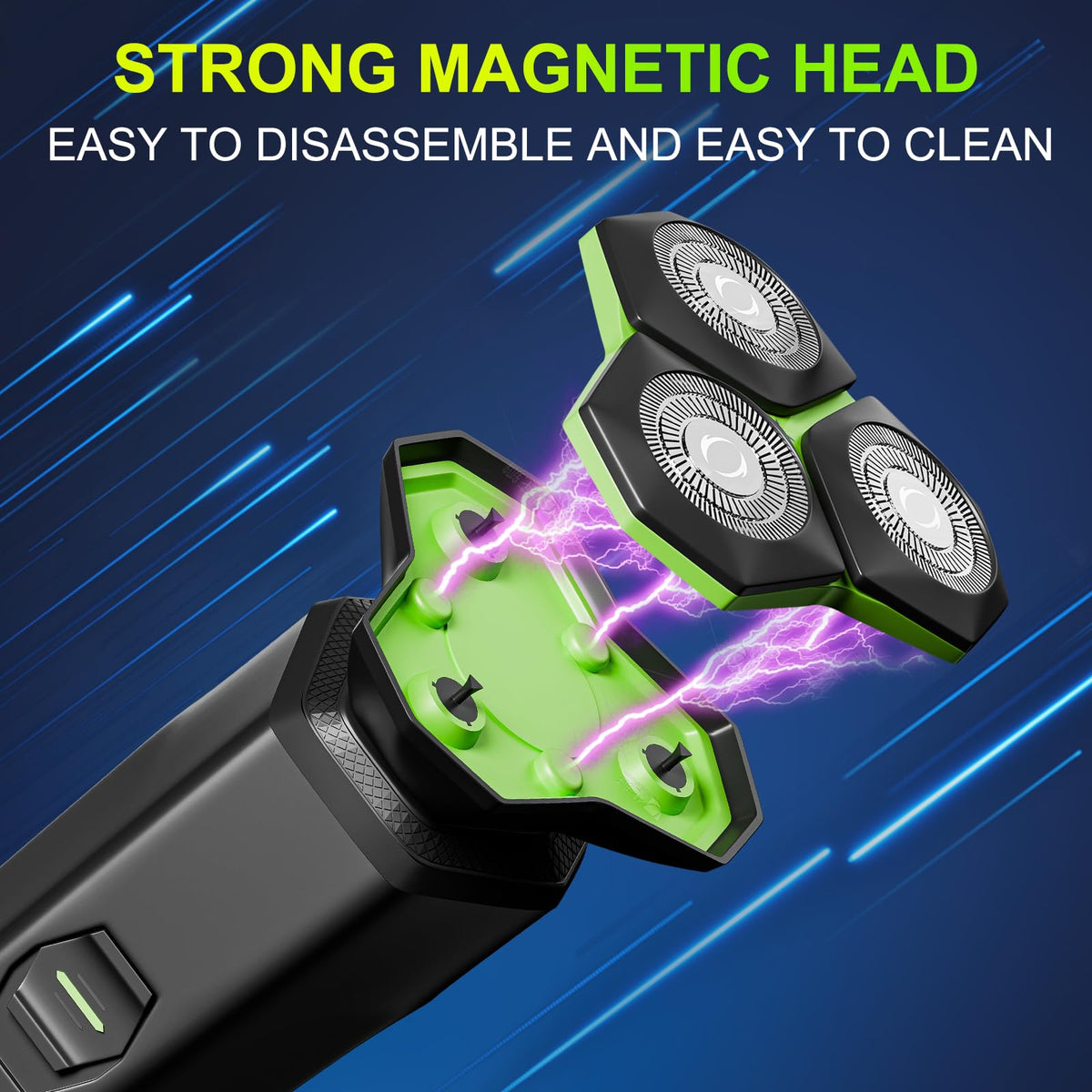 MAXWISDOM 3D floating head close-up improves contour contact for smoother shaves