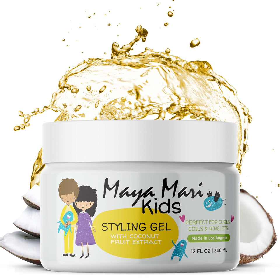 MAYA MARI front jar showing label and Coconut Lime Twist scent, clear styling benefit