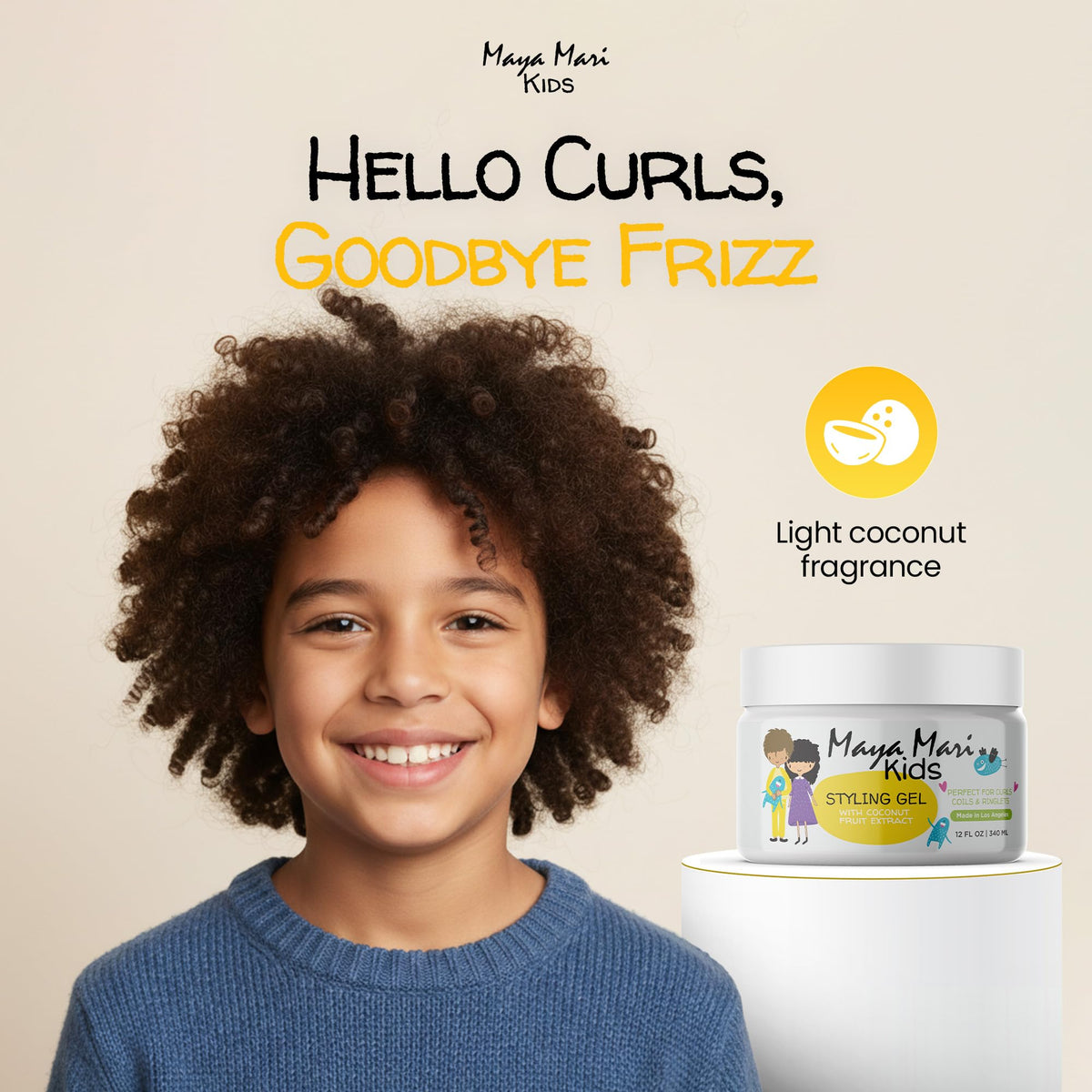 MAYA MARI coconut ingredient shot conveying natural extract and mild scent benefit