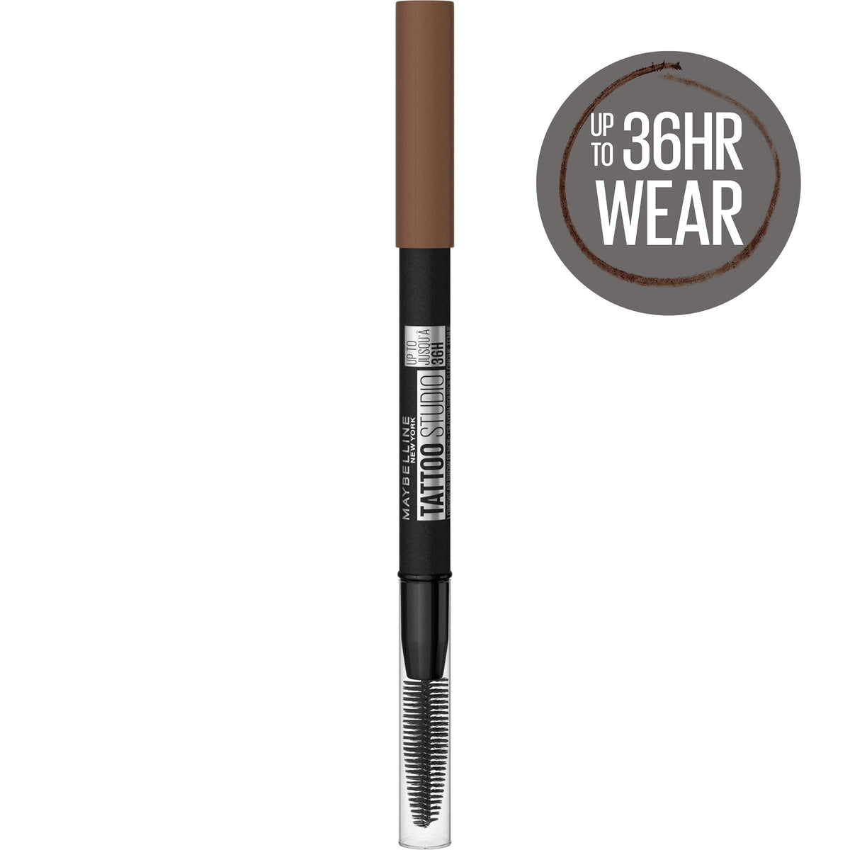 MAYBELLINE brow pencil in use filling sparse areas for defined brows benefit