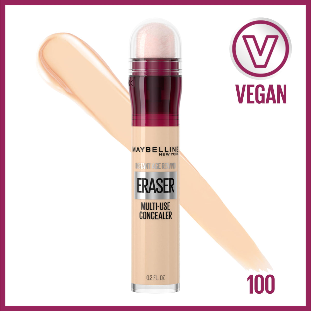 MAYBELLINE sponge applicator close-up delivering precise, blendable product