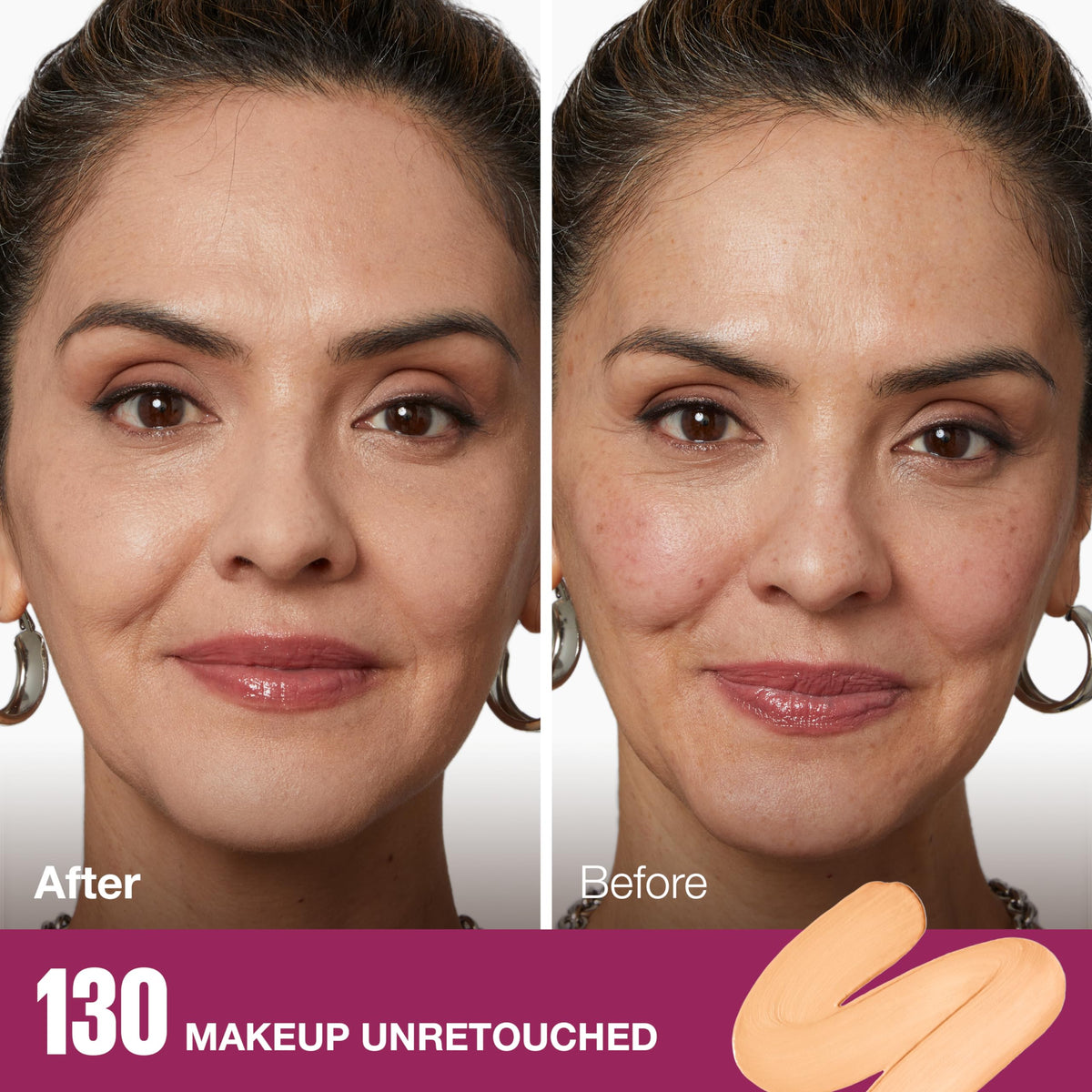 Maybelline sponge applicator close-up demonstrating precise blending