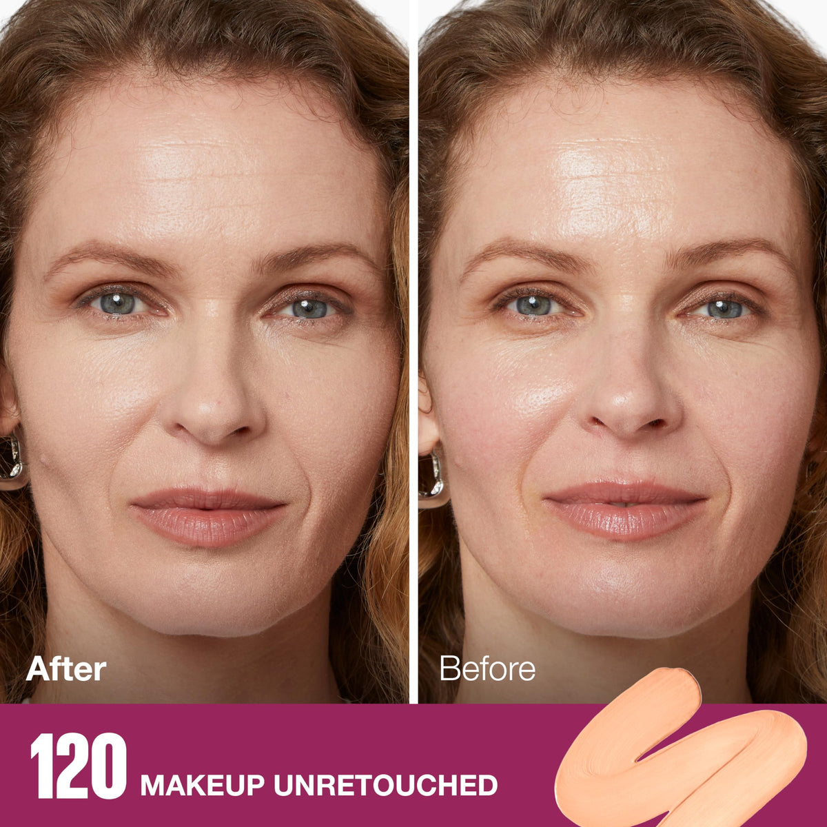 Maybelline sponge applicator close-up for precise, even blending benefit