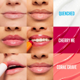 MAYBELLINE balm held in hand to show true size and travel-friendly convenience