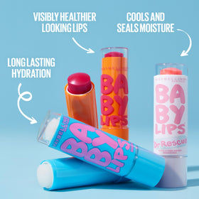 MAYBELLINE tube close-up revealing balm texture and smooth application benefit