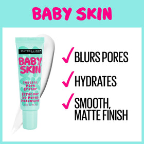 Maybelline Baby Skin on hand application demonstrating quick-absorbing benefit
