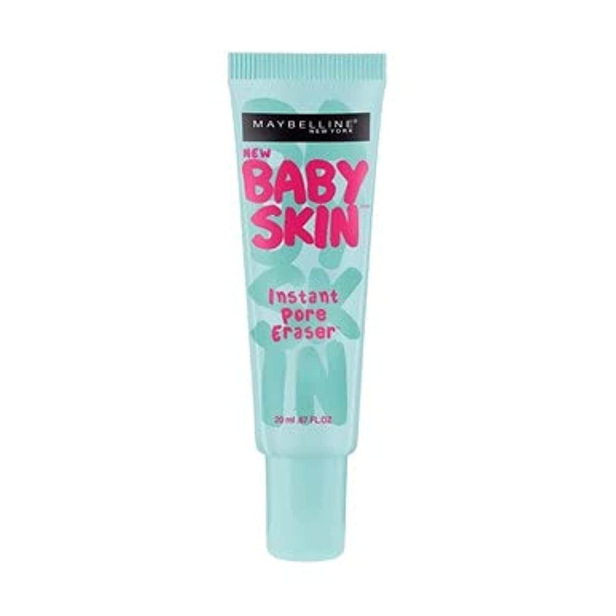 Maybelline Baby Skin scale comparison with coin showing compact travel-friendly benefit