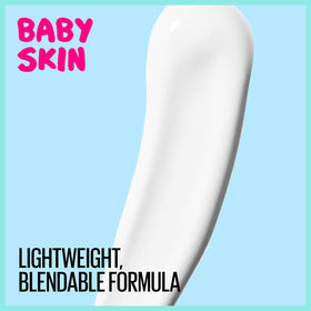 Maybelline Baby Skin texture close-up showing smooth cream for pore-blurring
