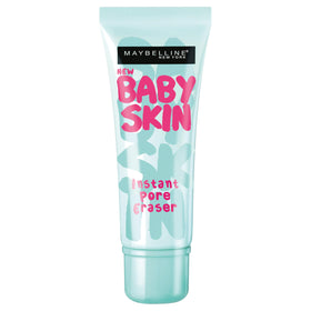 Maybelline Baby Skin front packaging showing clear primer tube and benefit