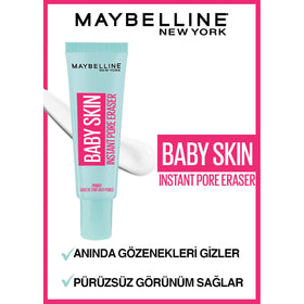 Maybelline Baby Skin in use application on hand demonstrating smooth blur