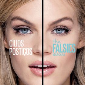 Maybelline before and after lashes comparison illustrating fuller appearance