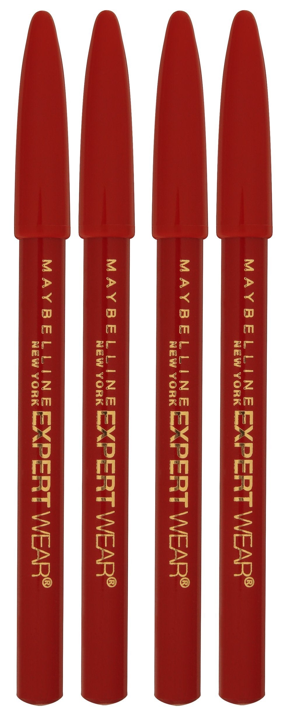 Maybelline close-up of sharpened wood pencil tip showing precision and control