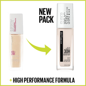 Maybelline foundation bottle on dressing table paired with other cosmetics