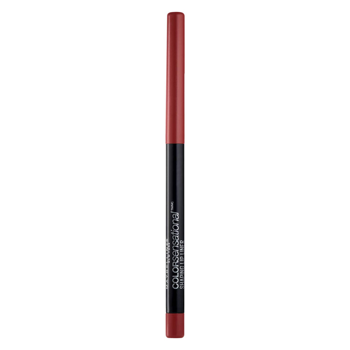 MAYBELLINE lip liner front packaging showing brick red shade and branding for accurate color choice
