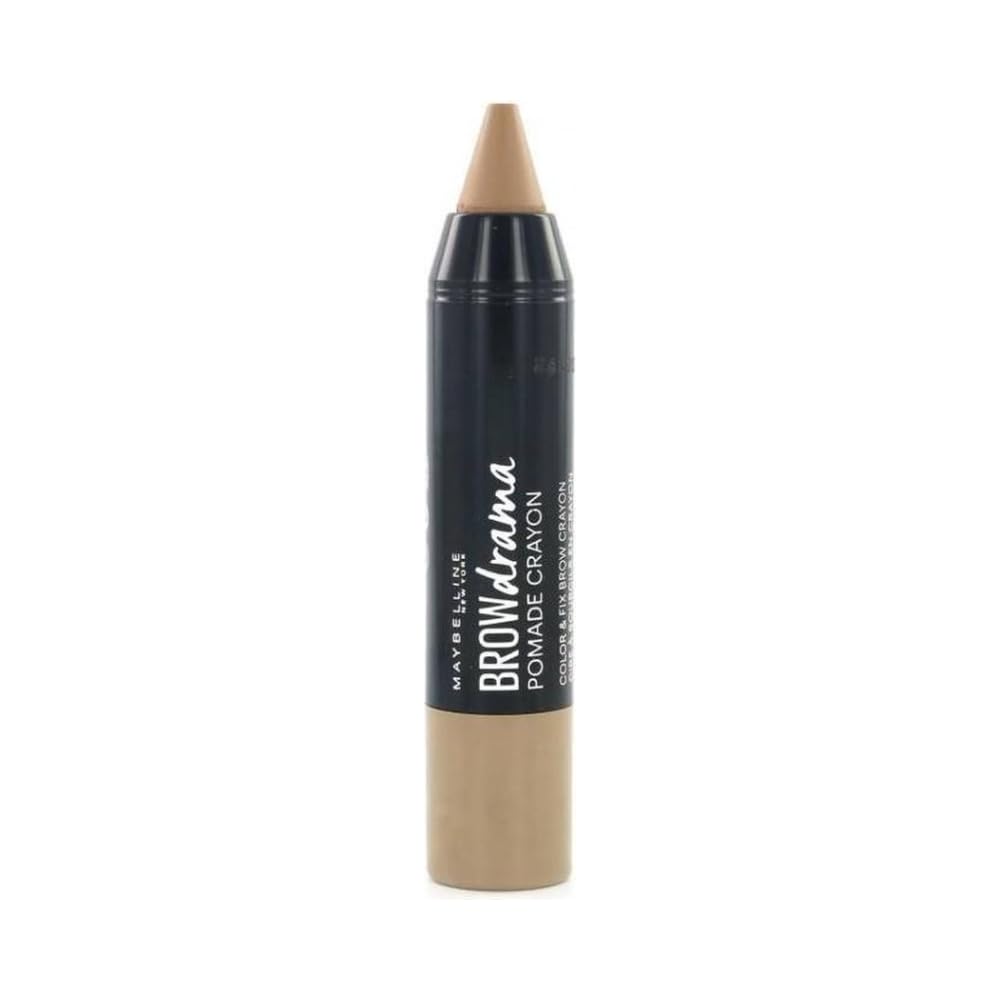 MAYBELLINE Brow Drama crayon front view showing precise tip for natural-looking definition