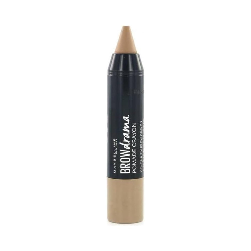 MAYBELLINE Brow Drama crayon front view showing precise tip for natural-looking definition