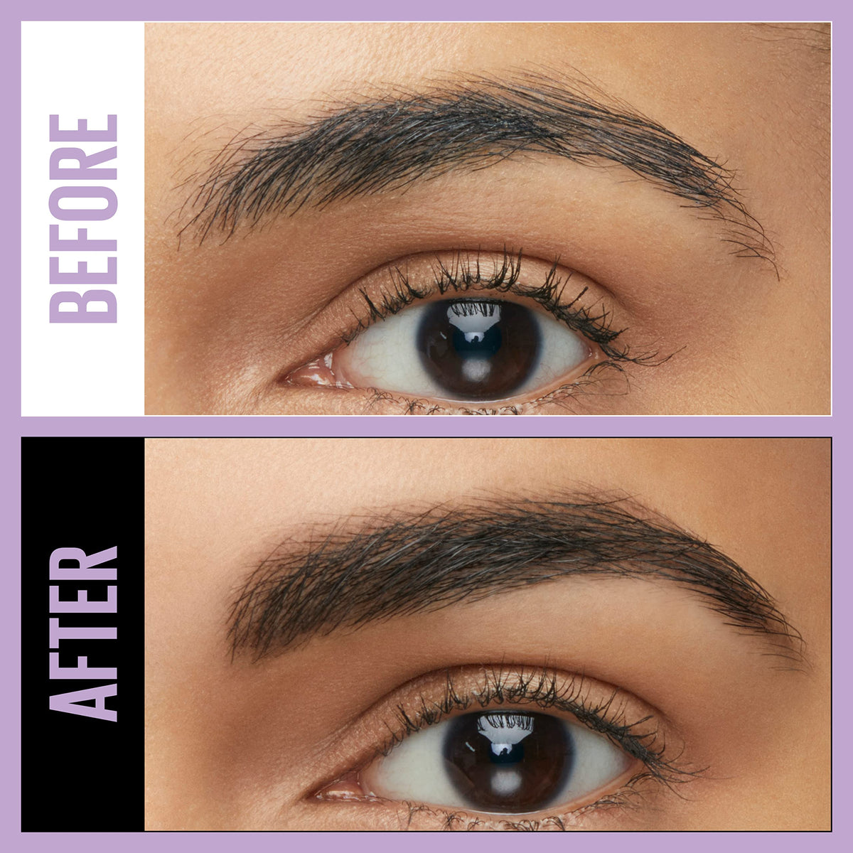 MAYBELLINE applying eyebrow mascara on model for quick grooming