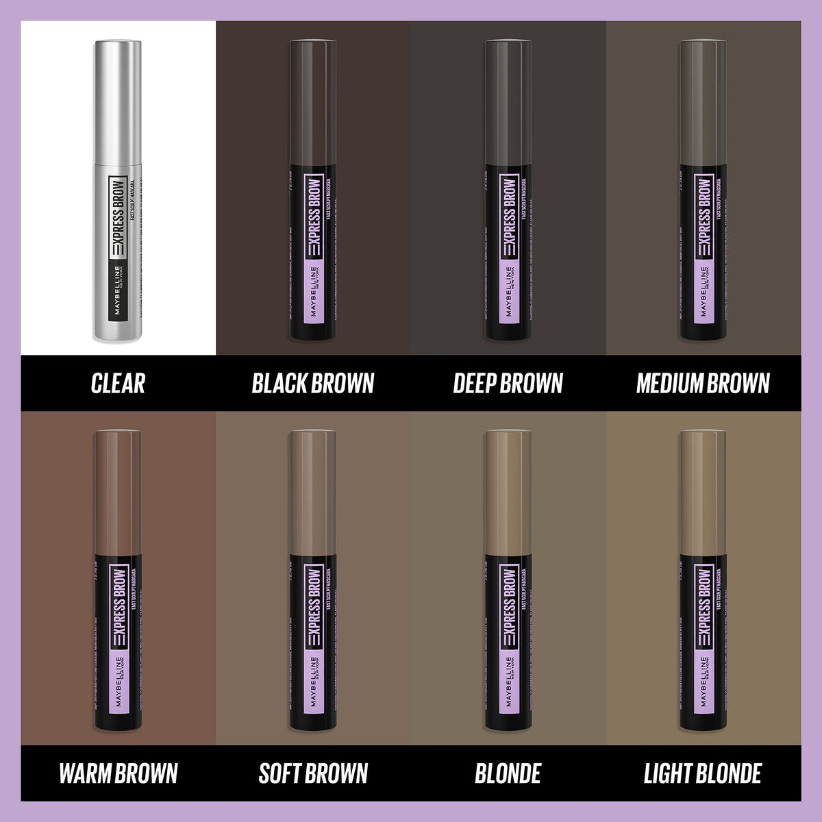MAYBELLINE brow mascara inside a makeup bag for on-the-go use
