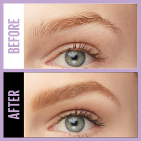 Maybelline gel texture swipe demonstrating buildable color and smooth finish benefit