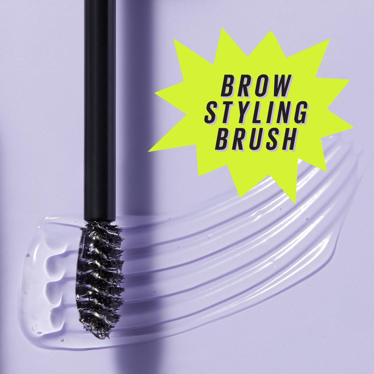 Maybelline Super Lock Brow Glue applied under running water to show waterproof resistance
