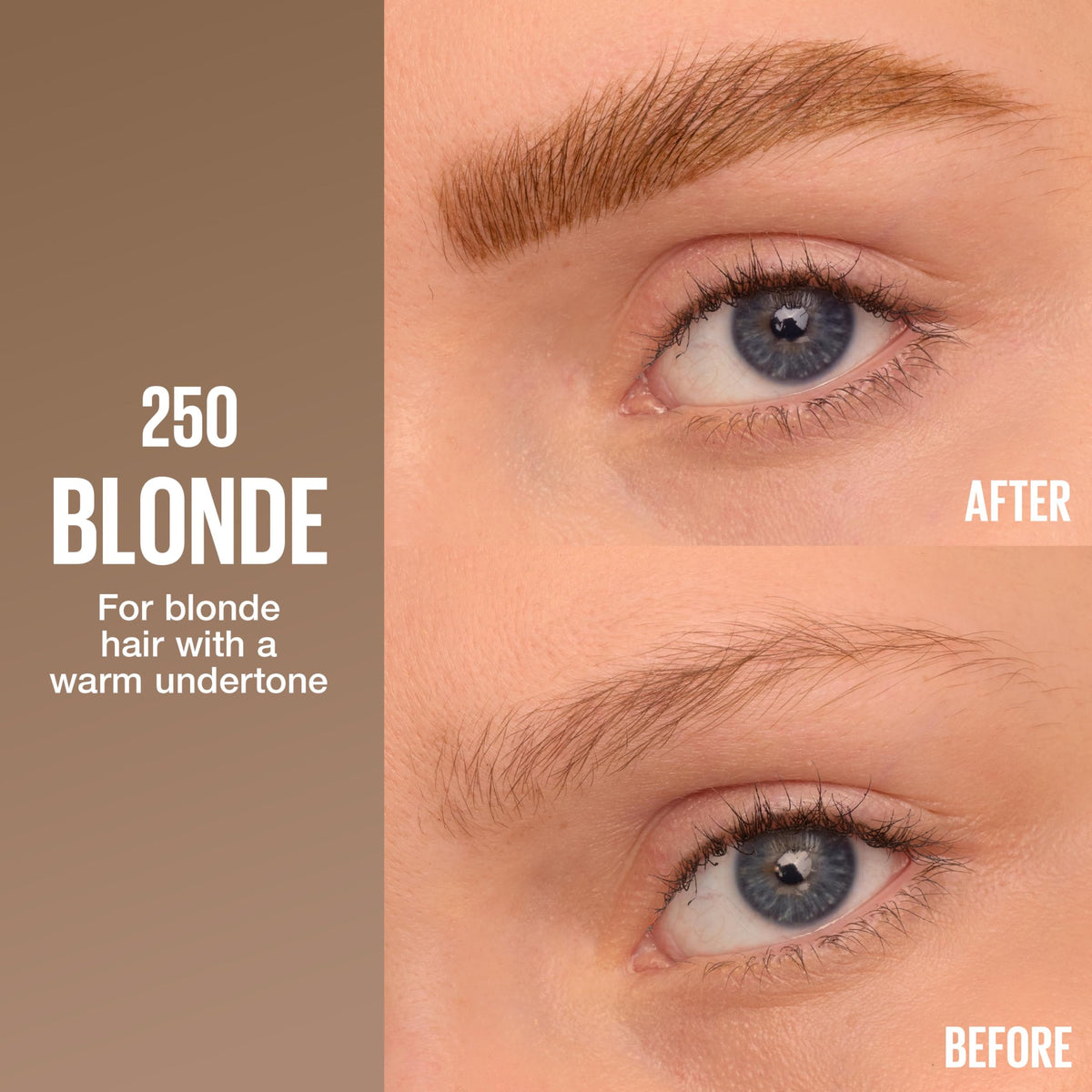 Maybelline dual-ended Brow Inserts close-up highlighting pen and gel for precise shaping