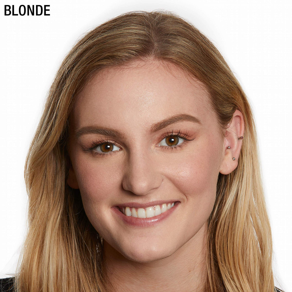 Maybelline applied on model with light brows, shows natural fuller brow effect