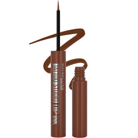 MAYBELLINE front packaging showing Brown Expression shade and benefits