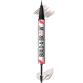 Maybelline Build-A-Brow front packaging showing Deep Brown, quick fuller brows