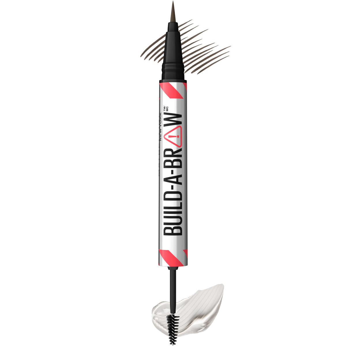 MAYBELLINE front packaging showing dual-ended brow tool and benefits