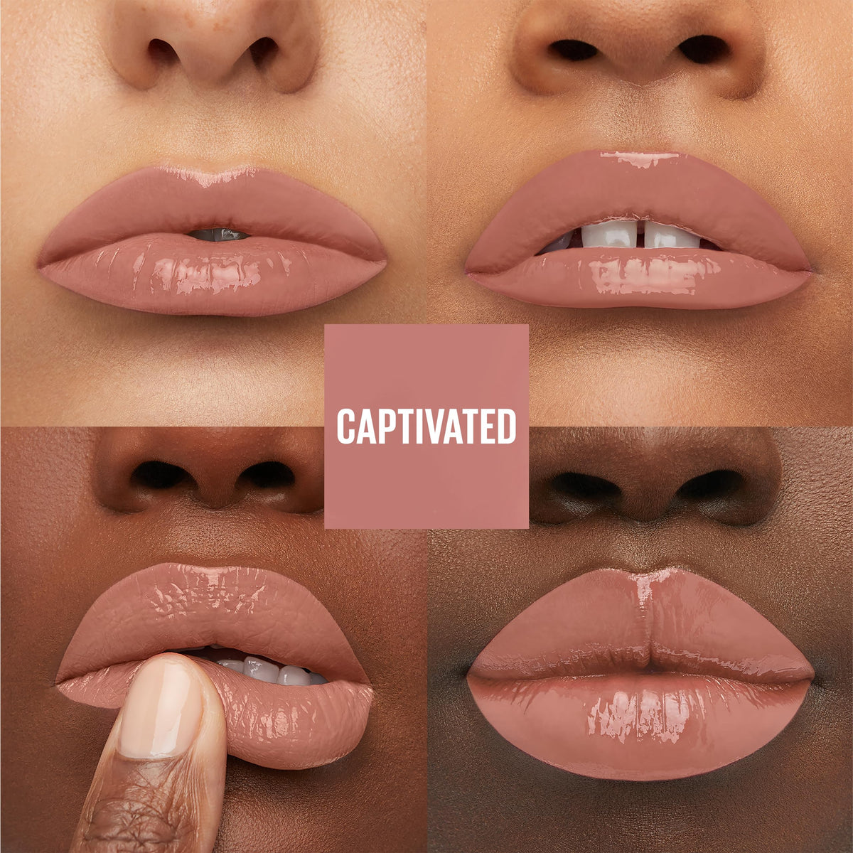 Maybelline Captivated pink swatch on arm showing intense pigment