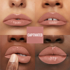 Maybelline Captivated pink swatch on arm showing intense pigment